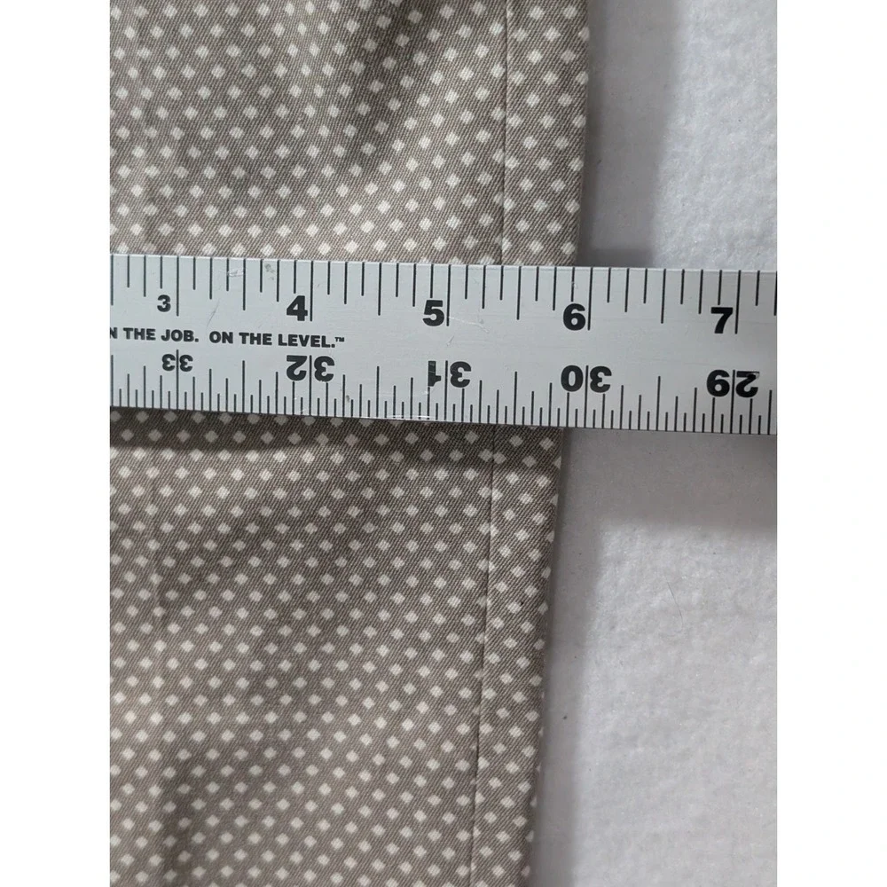 Banana Republic Sloan Fit Petite 0‎ Polka Dot Print Dress Pants Khaki